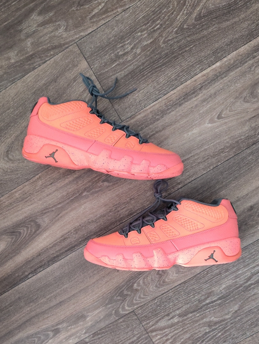 Retro Air Jordan 9 Coral Mango Low-Top Basketball Shoes